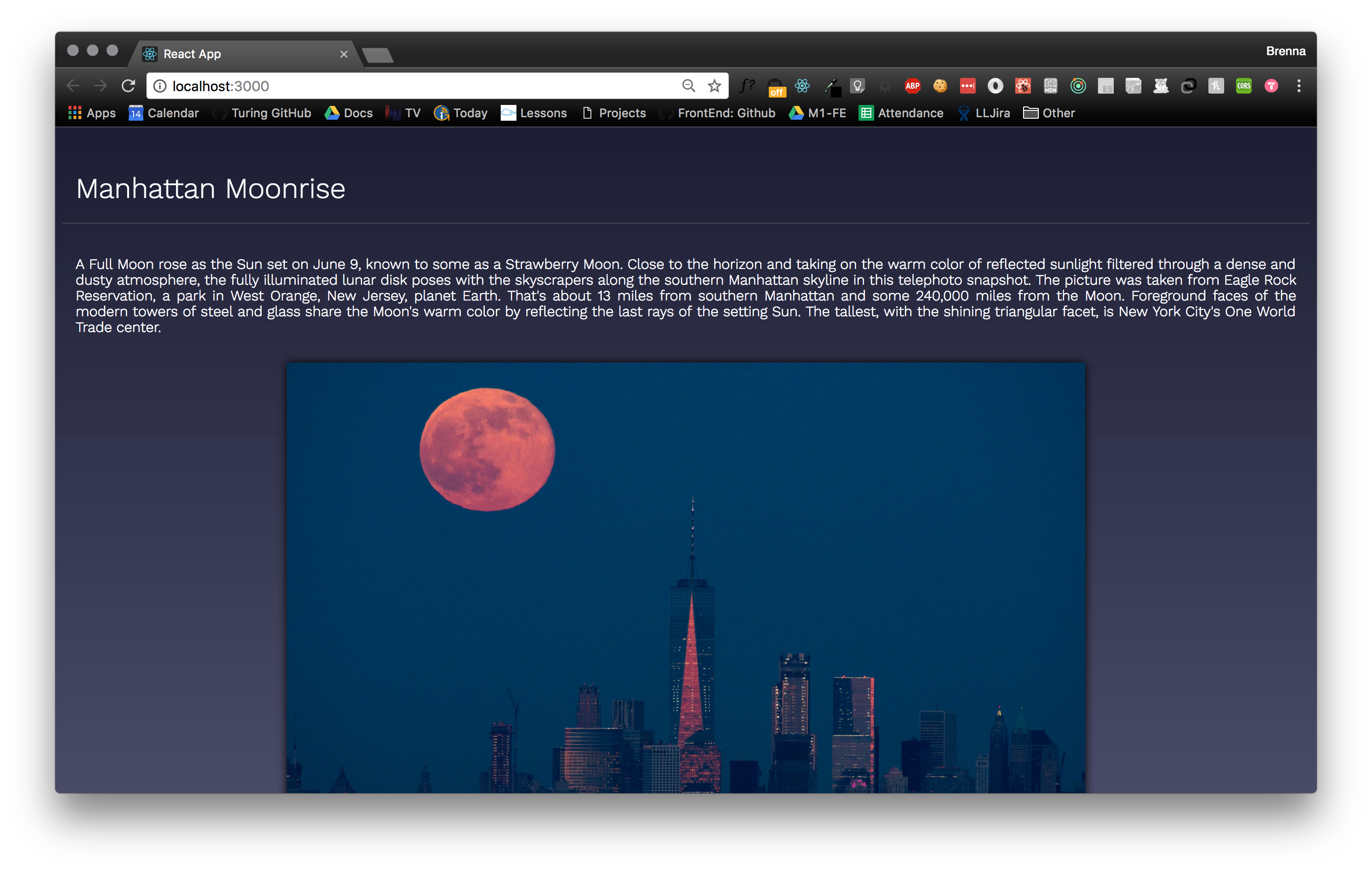 screenshot of app